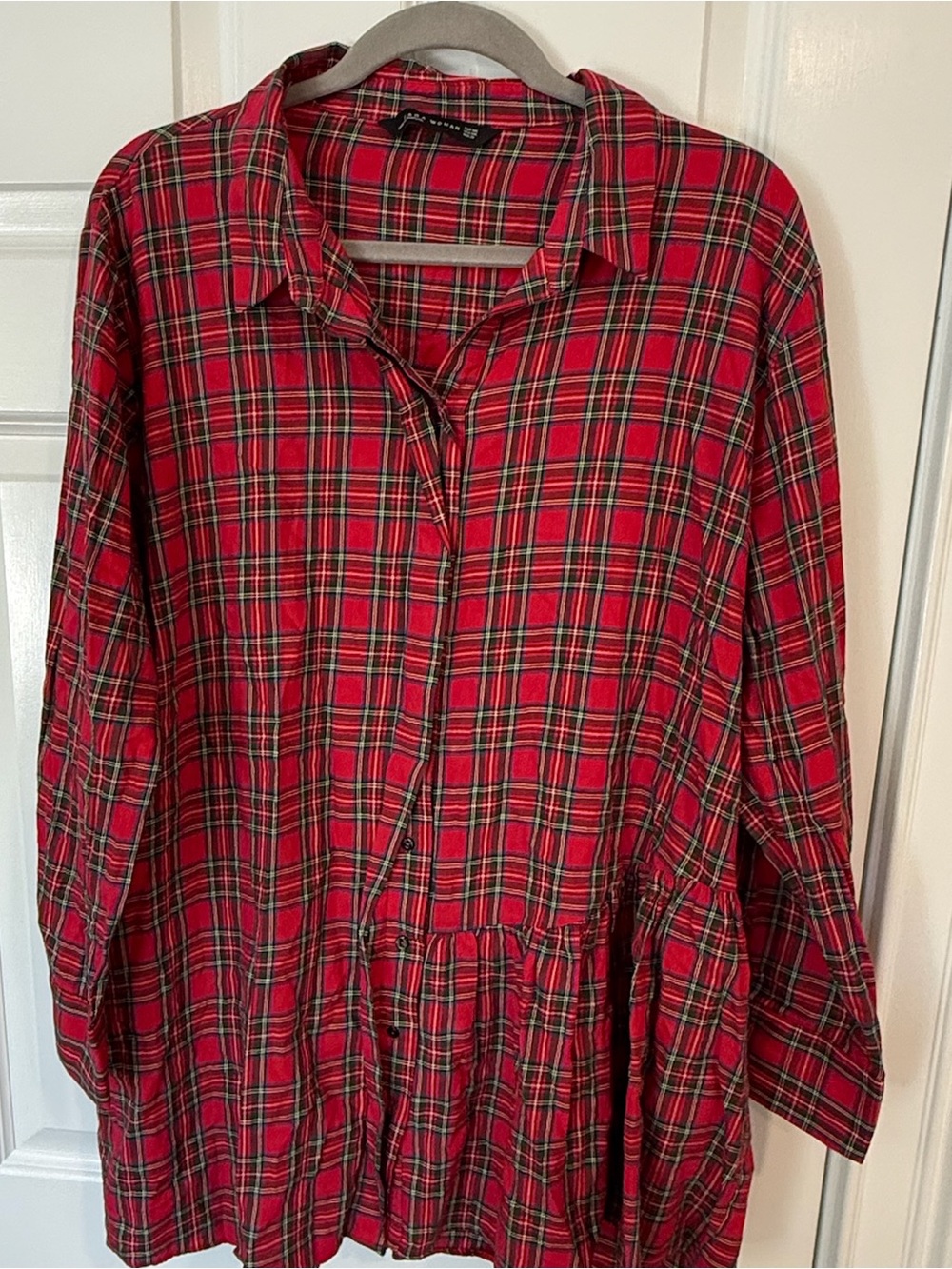 Zara Plaid Women's Top